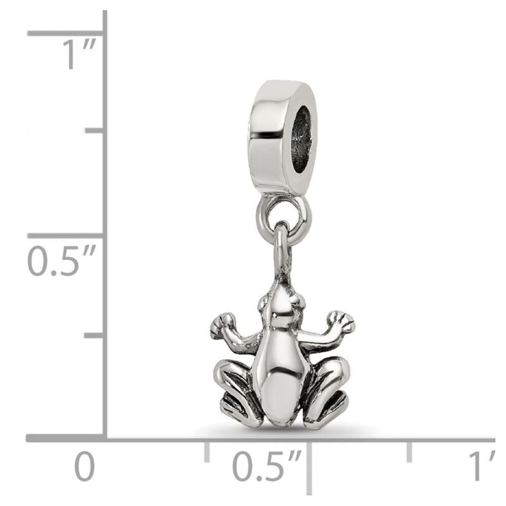 Kazi Luxury Sterling Silver Reflections Frog Dang… - image 4